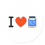 I Love Mayo! Round Sticker