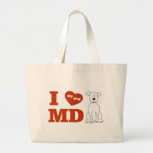 I Love MD My Dog Classic Tote Bag