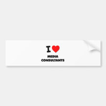 I Love Media Consultants Bumper Sticker