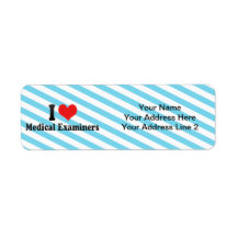 I Love Medical Examiners Custom Return Address Label
