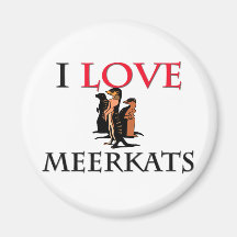 I Love Meerkats Fridge Magnet