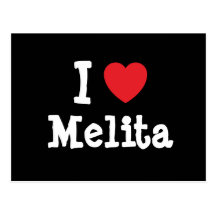 I love Melita heart T-Shirt Postcard
