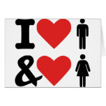 I love men and women greeting card