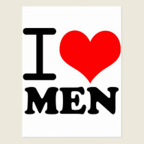 I love men postcards