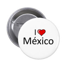 I Love Mexico Pinback Button