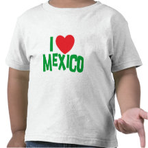 I Love Mexico Toddler Shirts