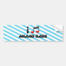 I Love Miami Bass Bumper Sticker