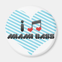 I Love Miami Bass Fridge Magnets