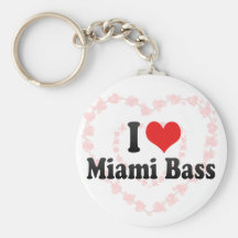 I Love Miami Bass Key Chain