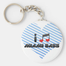 I Love Miami Bass Key Chain