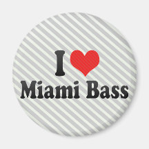 I Love Miami Bass Magnets