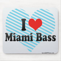 I Love Miami Bass Mouse Pads