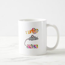 I LOVE MICE COFFEE MUG