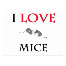 I Love Mice Postcards