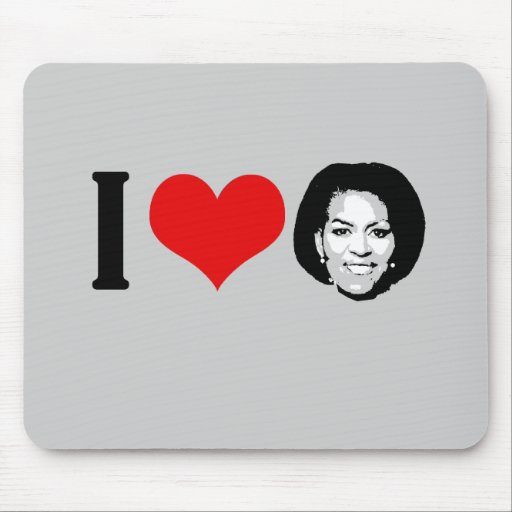 I Love Michelle Obama Mouse Mats