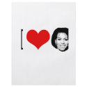 I Love Michelle red plain flyers