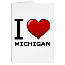 I LOVE MICHIGAN GREETING CARDS