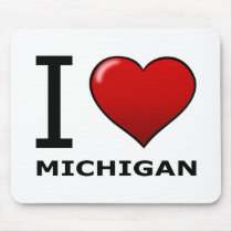 I LOVE MICHIGAN MOUSEPAD