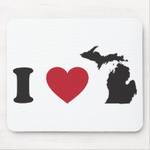 I Love Michigan Mousepad