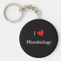 I Love Microbiology Key Chain
