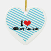 I Love Military Analysts Christmas Ornament