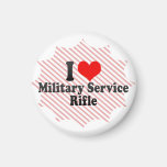 I love Military Service Rifle Fridge Magnets