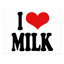 I Love Milk Post Card