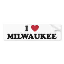 I Love Milwaukee Wisconsin Bumper Sticker