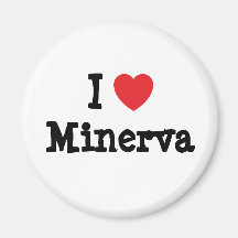 I love Minerva heart T-Shirt Magnets