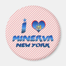I love Minerva, New York Refrigerator Magnet