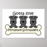 I Love Miniature Schnauzers Print