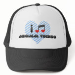 I Love Minimal Techno Trucker Hats