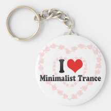 I Love Minimalist Trance Key Chain