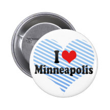 I Love Minneapolis Button