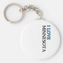 I Love Minnesota Design Keychains