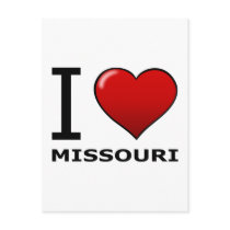 I LOVE MISSOURI POST CARD