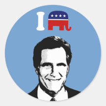 I Love Mitt Romney 2 Stickers