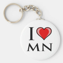I Love MN - Minnesota Keychain