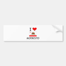 I Love MODESTO California Bumper Sticker