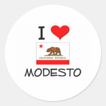 I Love MODESTO California Sticker