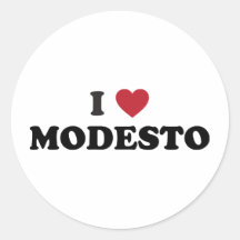 I Love Modesto California Sticker