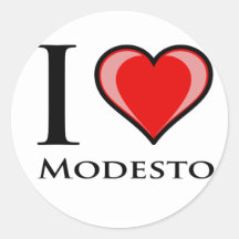 I Love Modesto Sticker
