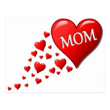 I Love Mom Postcards