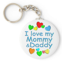 I Love Mommy & Daddy Keychain