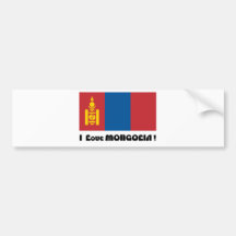I LOVE MONGOLIA--DESIGN 2 FROM 933958STORE BUMPER STICKERS