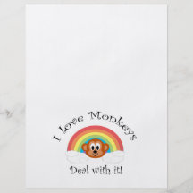 I love monkeys deal with it personalized flyer
