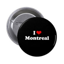 I Love Montreal Tshirt White Tshirt Button