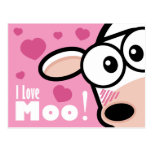 I Love Moo - Valentine's Postcard