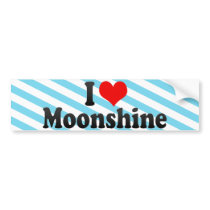 I Love Moonshine Bumper Sticker
