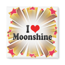 I Love Moonshine Fridge Magnet